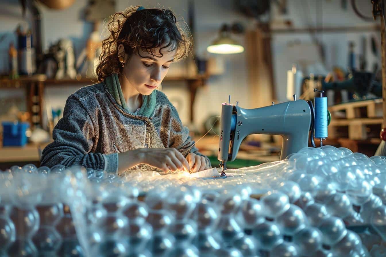 Méthode simple pour coudre une bâche à bulle durable